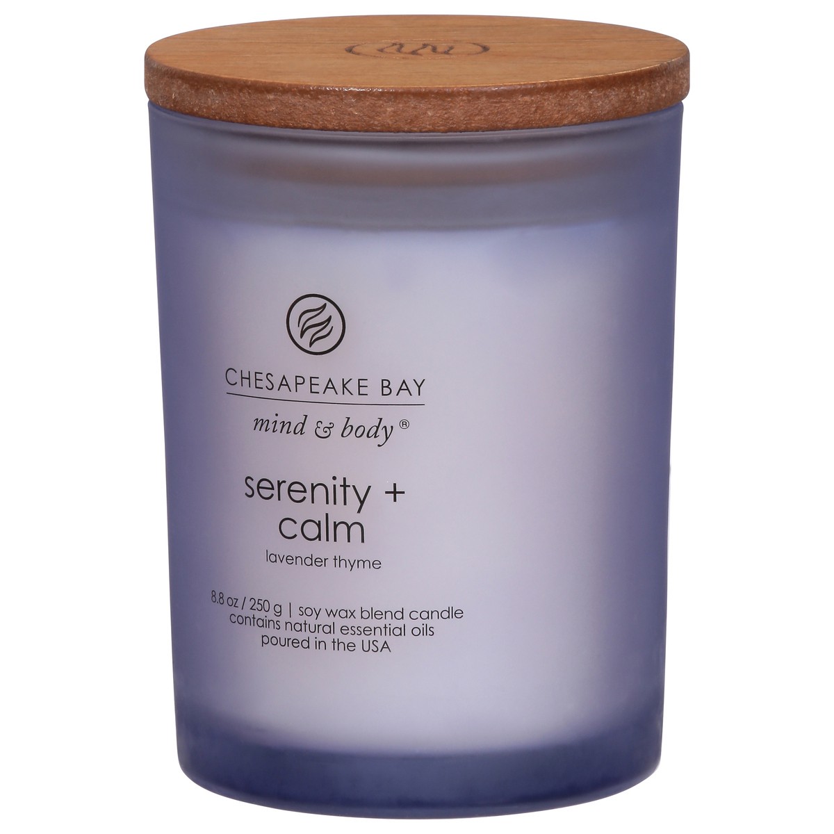 slide 3 of 9, Chesapeake Bay Candle Mind & Body Serenity + Calm Soy Wax Blend Lavender Thyme Candle 1 ea, 1 ct