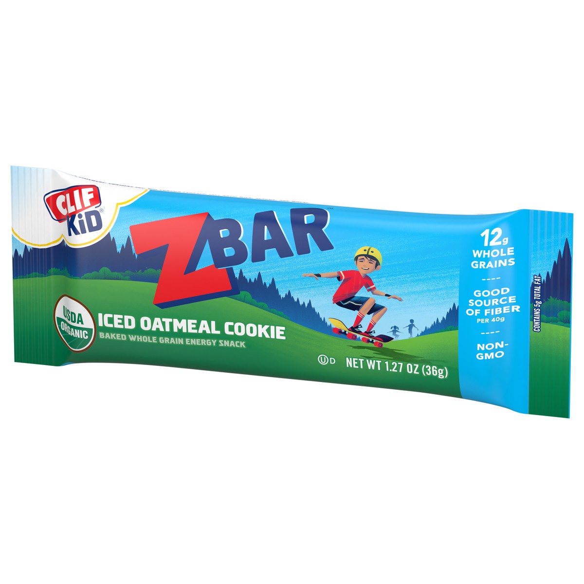 slide 3 of 9, CLIF Kid Zbar - Iced Oatmeal Cookie - Soft Baked Whole Grain Snack Bar - USDA Organic - Non-GMO - Plant-Based - 1.27 oz., 1.27 oz
