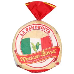 La Banderita Corn & Flour Mix Mexican Blend Tortillas, 16 Each