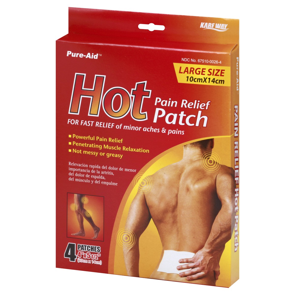 slide 10 of 12, Pure-Aid Pain Relief Hot Patch 4 ea, 4 ct