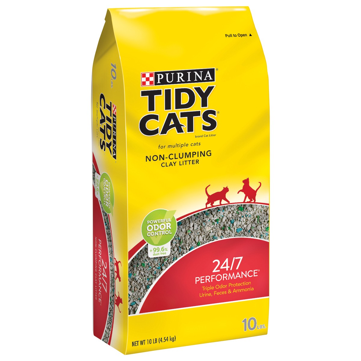 slide 5 of 9, Tidy Cats Purina Tidy Cats Non Clumping Cat Litter, 24/7 Performance Multi Cat Litter, 10 lb