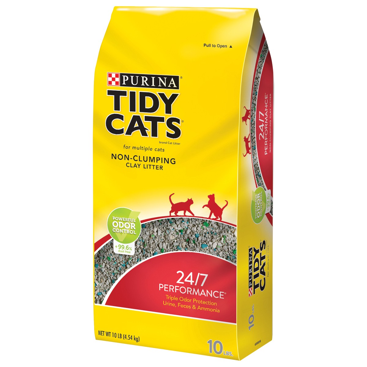slide 2 of 9, Tidy Cats Purina Tidy Cats Non Clumping Cat Litter, 24/7 Performance Multi Cat Litter, 10 lb