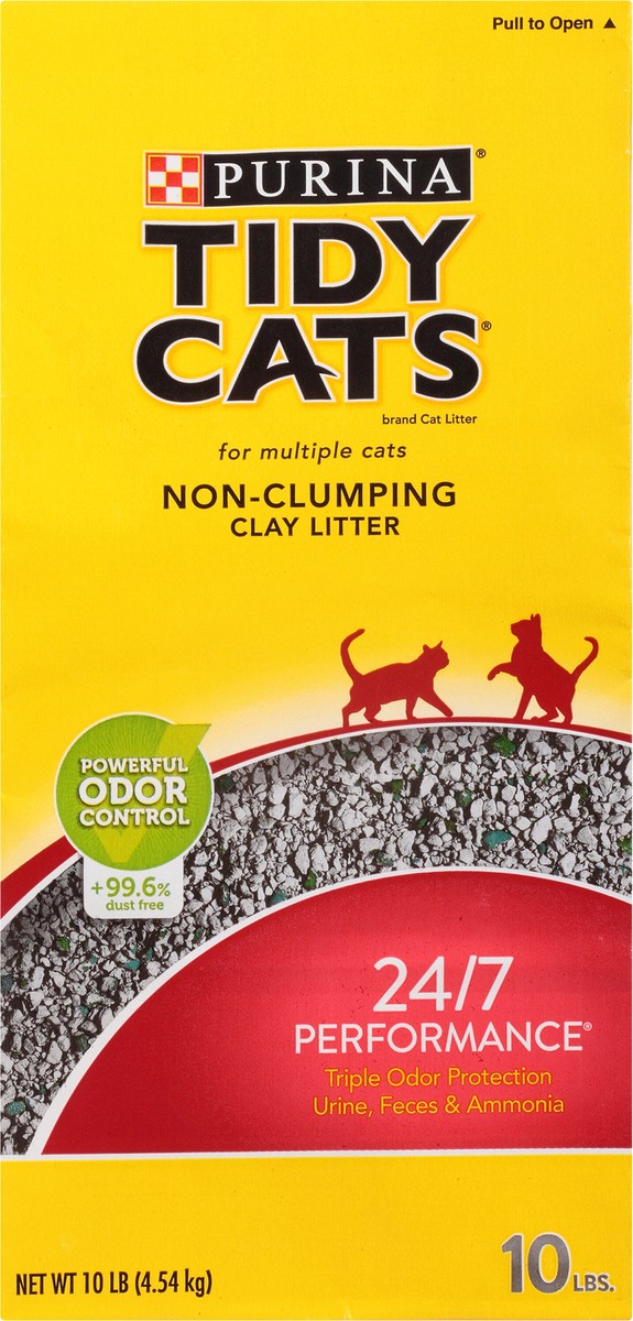 slide 3 of 9, Tidy Cats Purina Tidy Cats Non Clumping Cat Litter, 24/7 Performance Multi Cat Litter, 10 lb