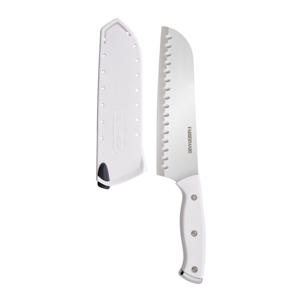 slide 1 of 1, Farberware 7 Inch Santoku Knife - White, 1 ct