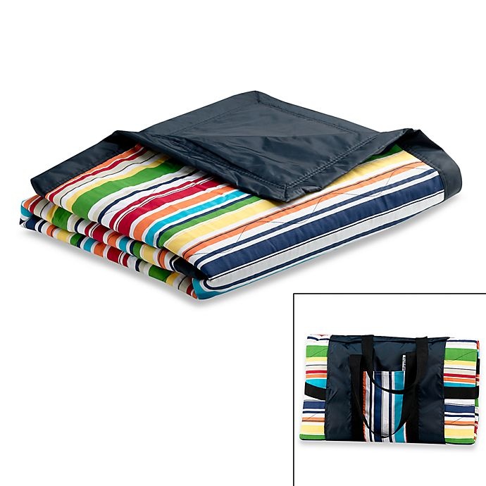 slide 1 of 1, Tuffo Water-Resistant Outdoor Blanket - Multi Stripe, 1 ct