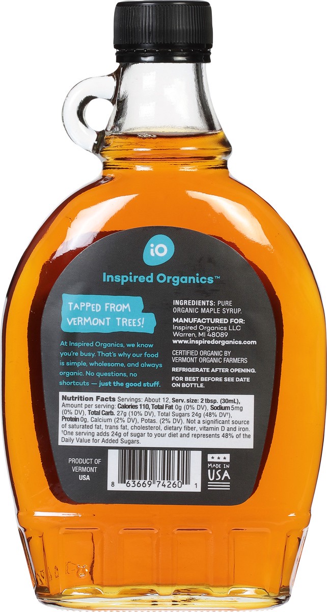slide 3 of 9, Inspired Organics Pure Vermont Maple Syrup 12 fl oz, 12 fl oz