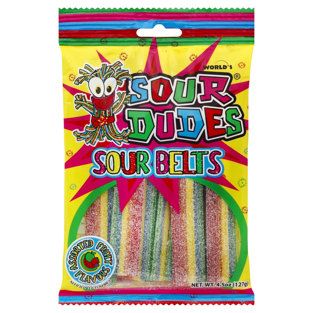 slide 2 of 4, Worlds Sour Belts 4.5 oz, 4.5 oz