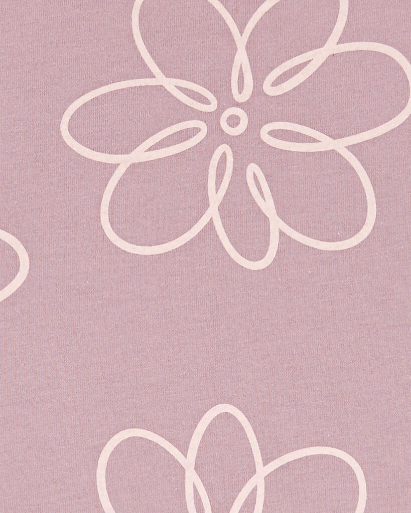 slide 2 of 2, Carter's Toddler Floral Peplum Long-Sleeve Jersey Tee Mauve 5T, 1 ct