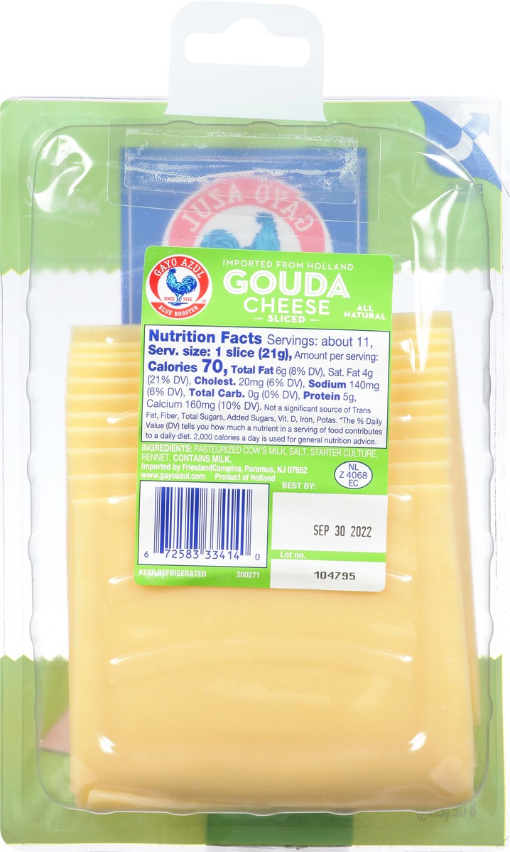 slide 6 of 14, Gayo Azul Mild & Creamy Gouda Sliced Cheese 8 oz, 8 oz