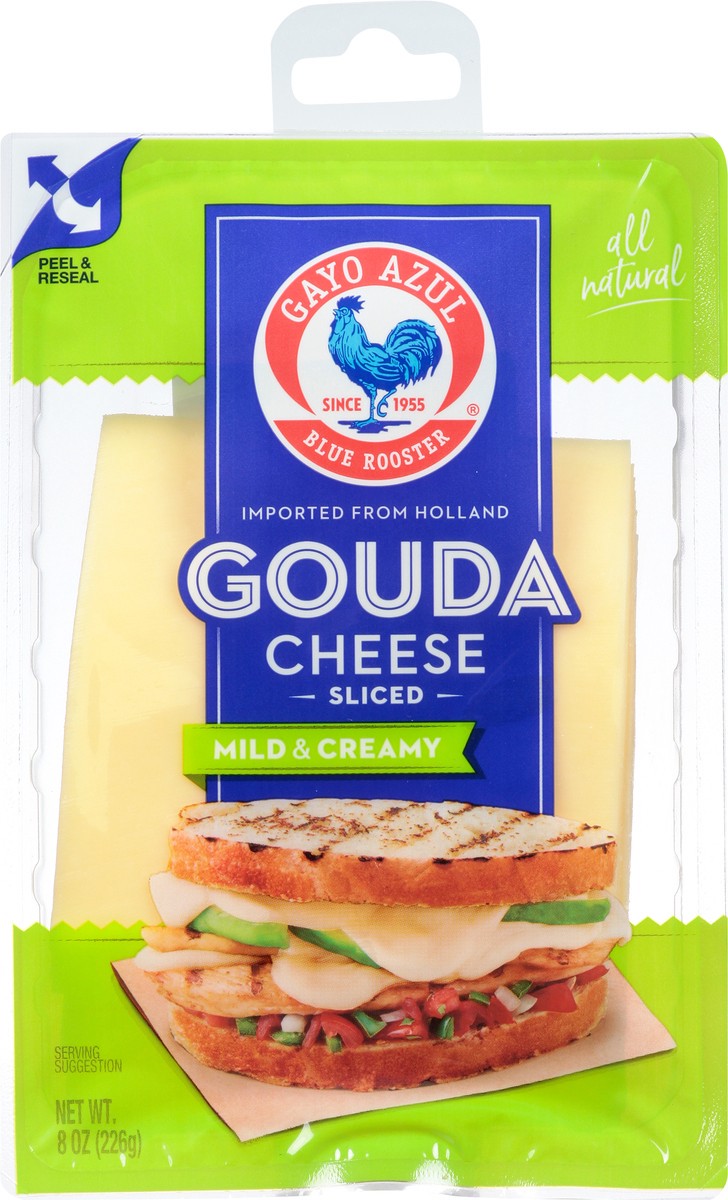 slide 4 of 14, Gayo Azul Mild & Creamy Gouda Sliced Cheese 8 oz, 8 oz
