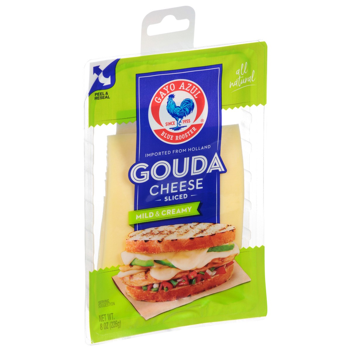 slide 7 of 14, Gayo Azul Mild & Creamy Gouda Sliced Cheese 8 oz, 8 oz