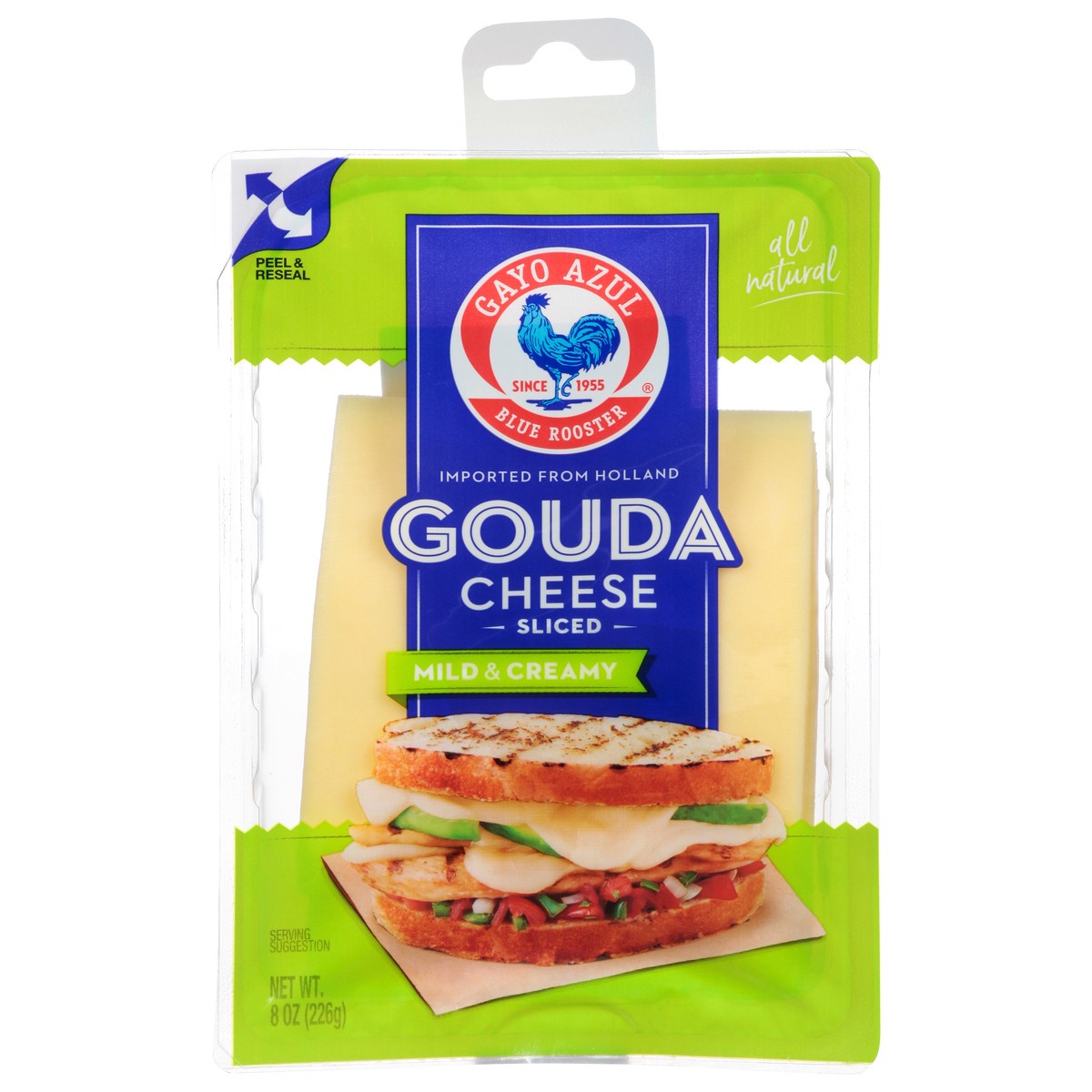 slide 1 of 14, Gayo Azul Mild & Creamy Gouda Sliced Cheese 8 oz, 8 oz