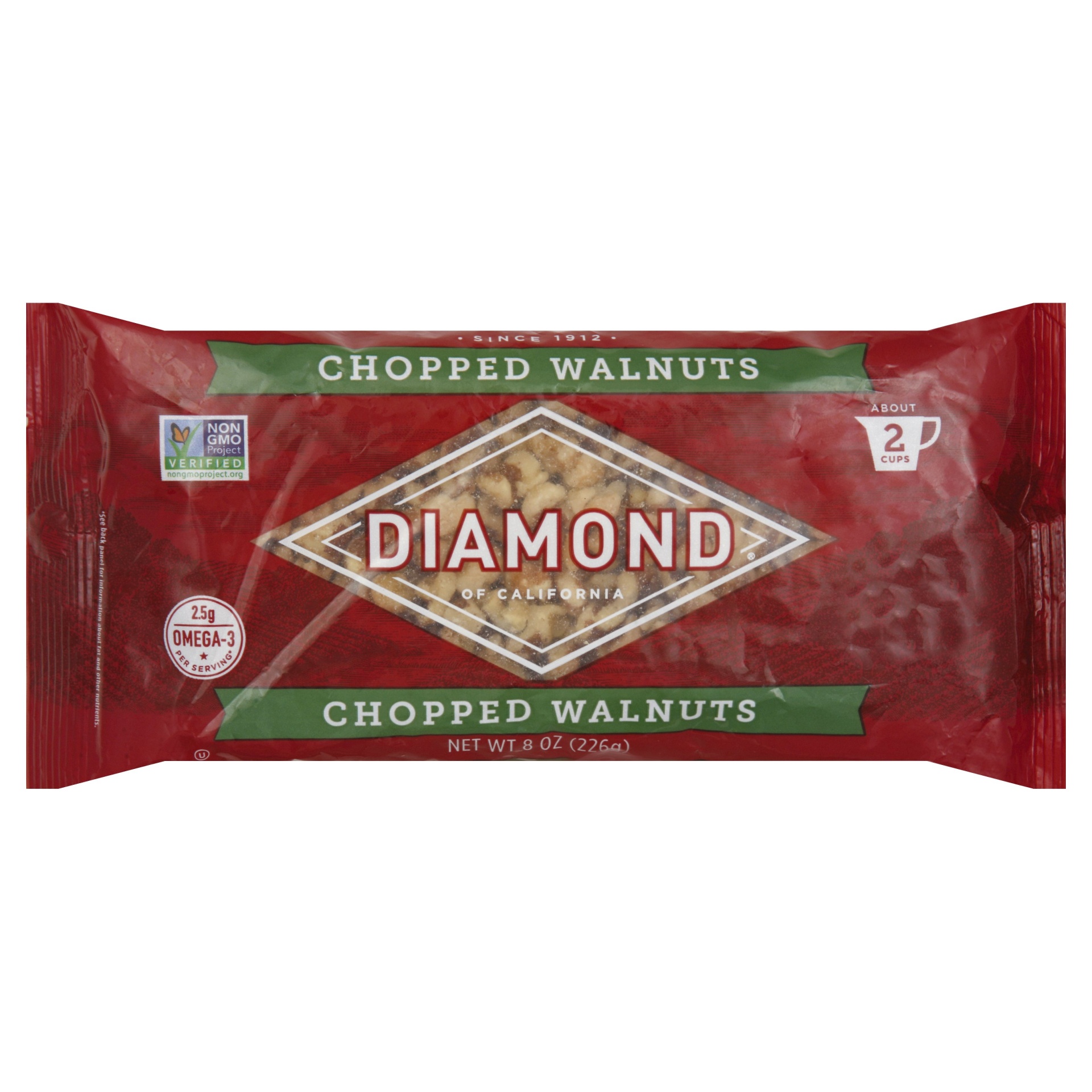 slide 1 of 5, Diamond of California Walnuts 8 oz, 8 oz