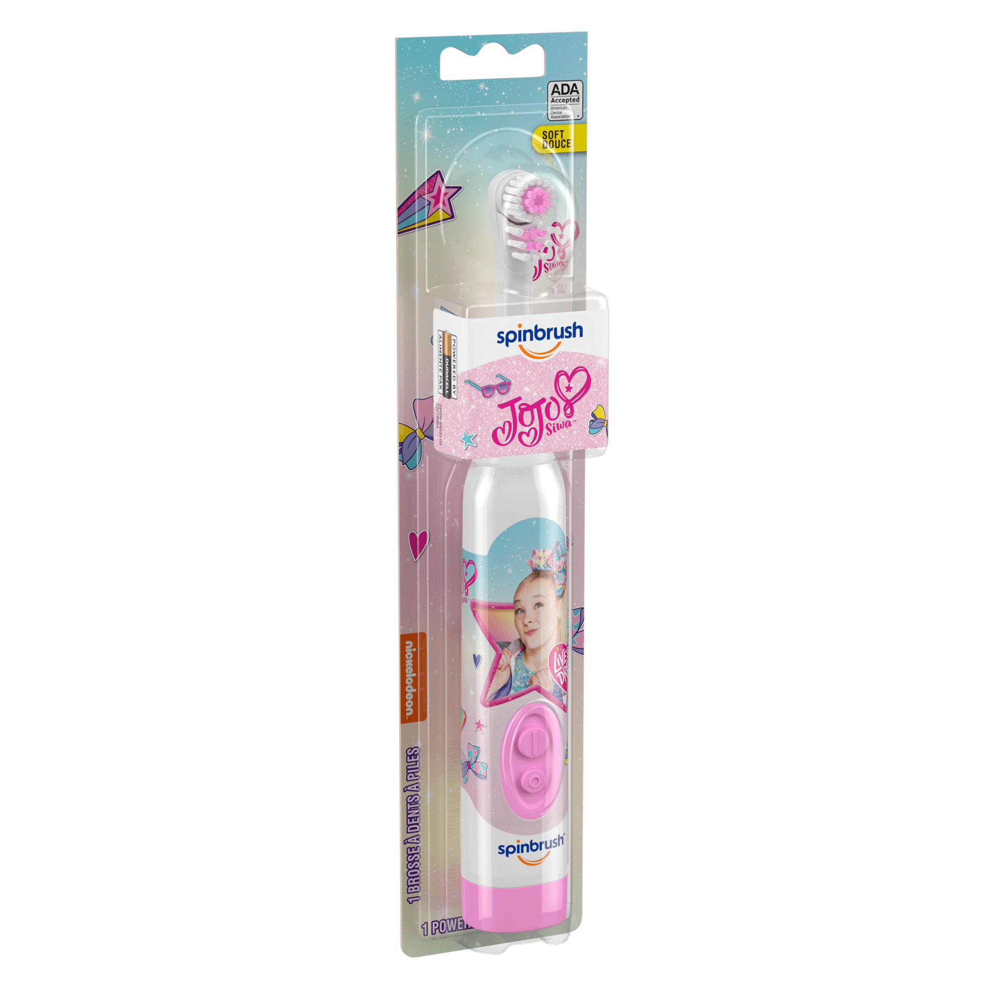 slide 2 of 5, Spinbrush JoJo Siwa Kid's Spinbrush Electric Battery Toothbrush, Soft, 1 ct, 1 cnt