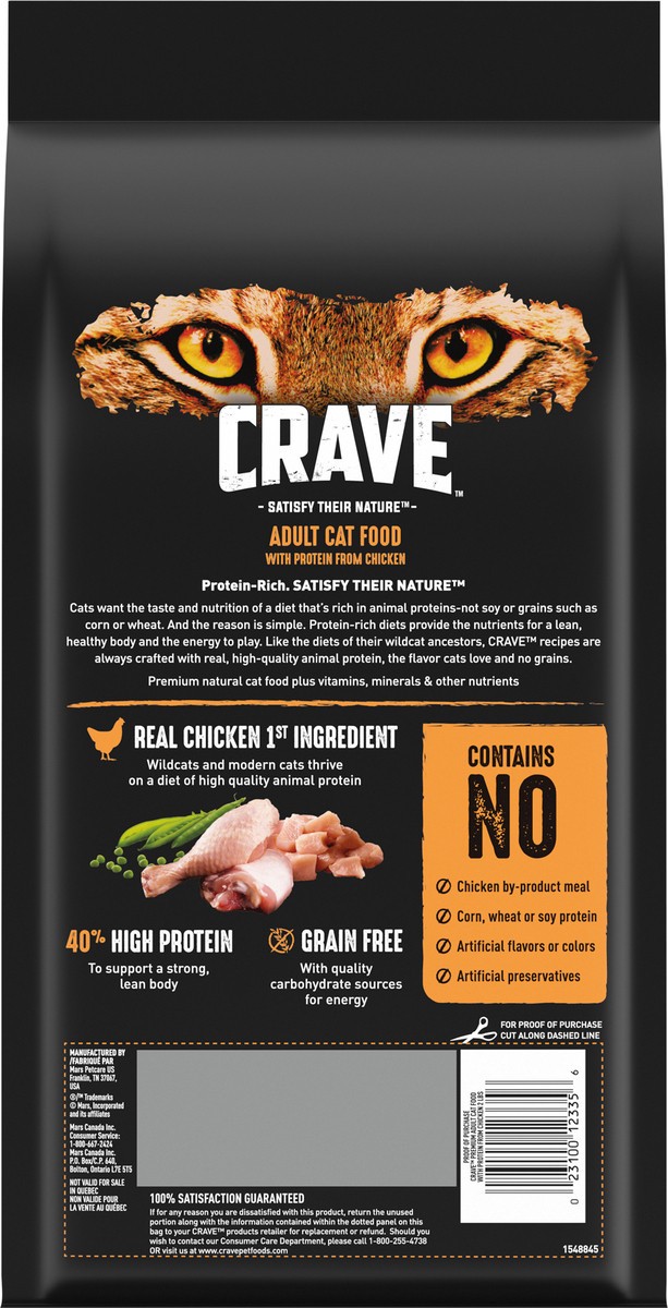 slide 5 of 9, CRAVE 1+ Years Adult with Protein from Chicken Cat Food 32 oz, 32 oz