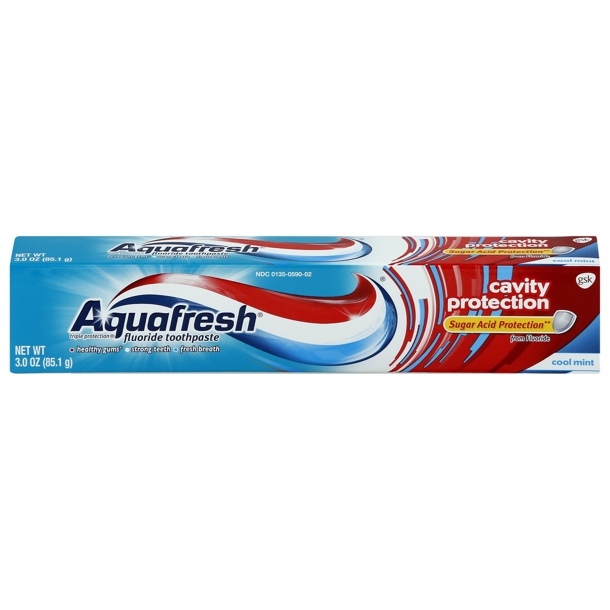 slide 1 of 12, Aquafresh Cavity Protection Cool Mint Fluoride Toothpaste 3 oz, 3 oz