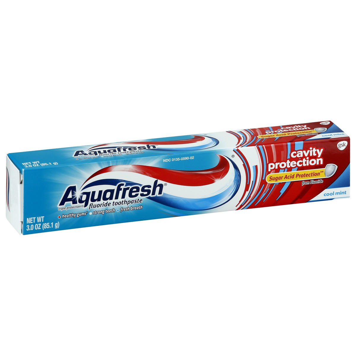 slide 5 of 12, Aquafresh Cavity Protection Cool Mint Fluoride Toothpaste 3 oz, 3 oz