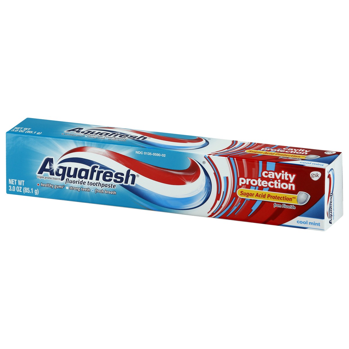 slide 7 of 12, Aquafresh Cavity Protection Cool Mint Fluoride Toothpaste 3 oz, 3 oz