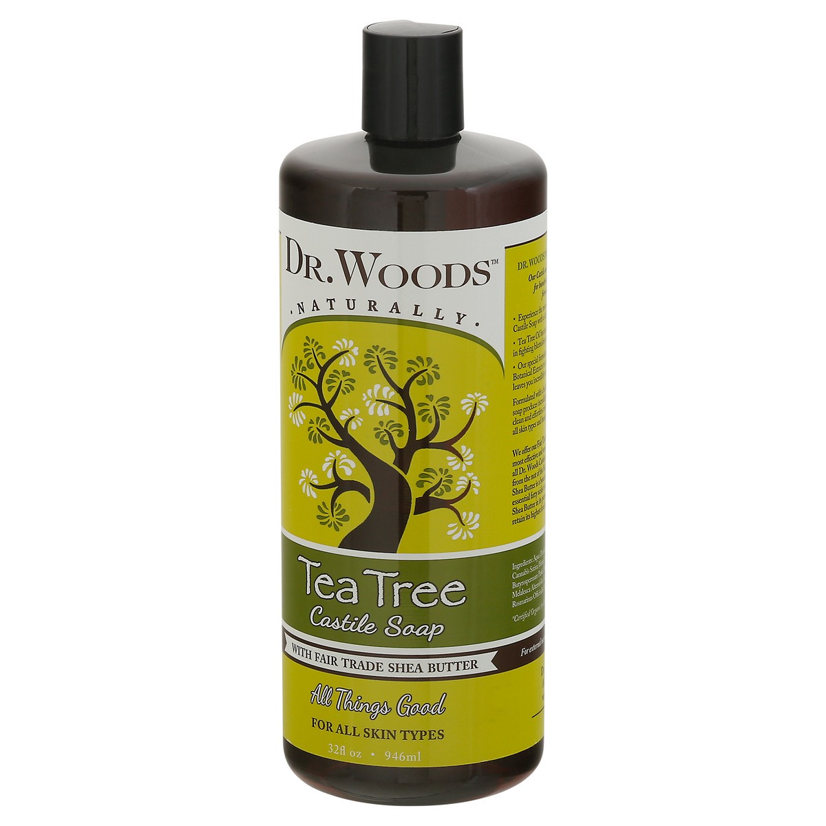 slide 3 of 9, Dr. Woods Naturally Tea Tree Castile Soap 32 fl oz, 32 fl oz