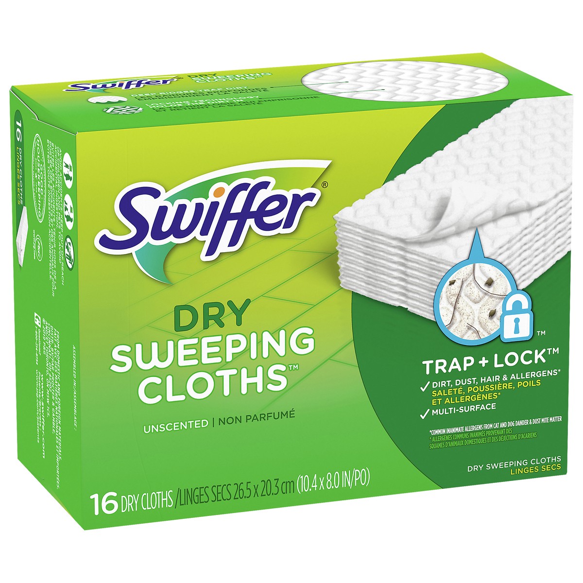 slide 2 of 4, Swiffer Dry Unscented Sweeping Cloths 16 ea, 16 ct