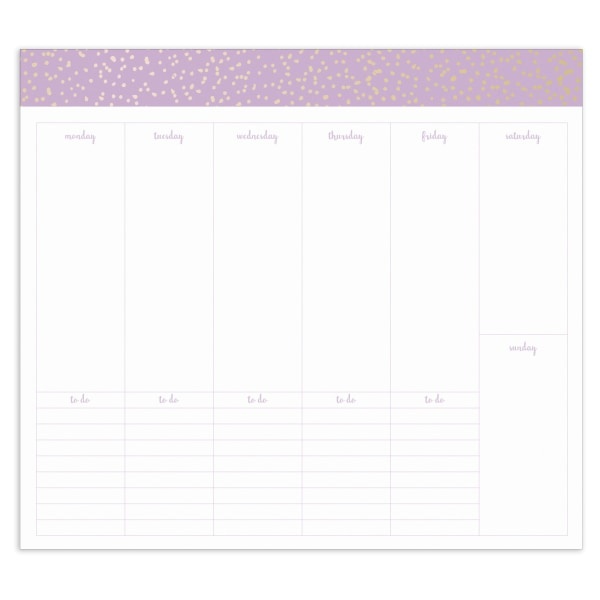 slide 1 of 1, Office Depot Brand Weekly Mouse Pad Desk Calendar, 9'' X 8'', Simple Dots, Undated, 1 ct