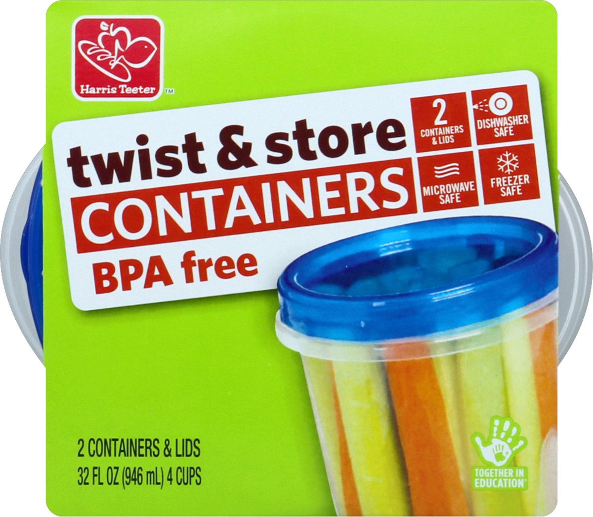 slide 4 of 4, Harris Teeter Twist & Store Containr, 2 ct