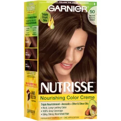 Garnier Nutrisse Nourishing Color Creme 50 Medium Natural Brown 1 Kit Box