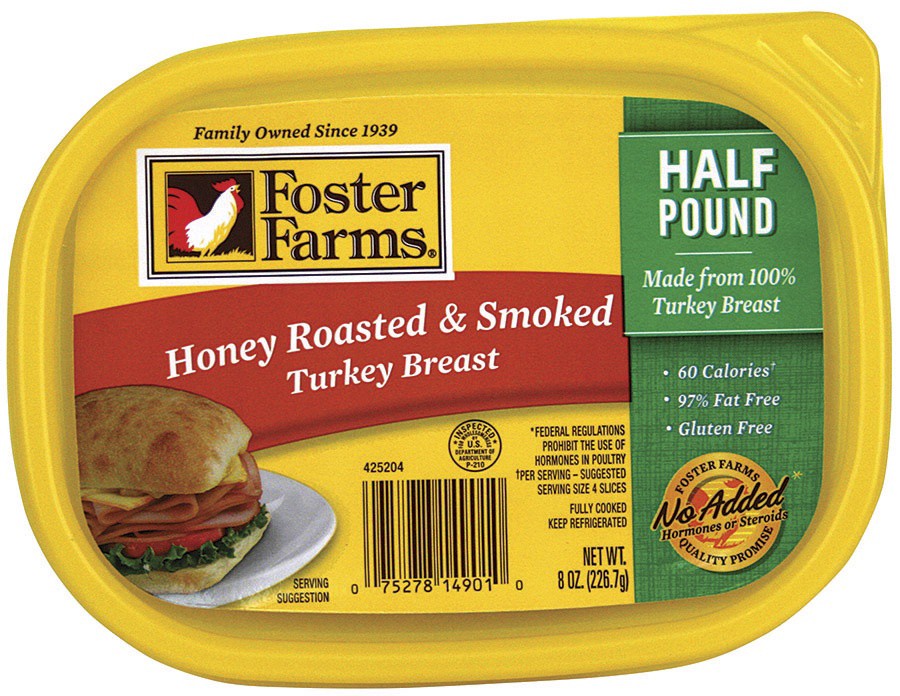 slide 1 of 1, Foster Farms Honey Roasted Turkey Breast, 8 oz