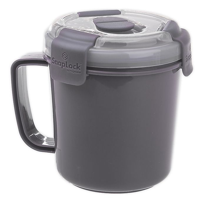 slide 1 of 2, Progressive Snaplock 3-Cup Soup-To-Go Container - Grey, 1 ct