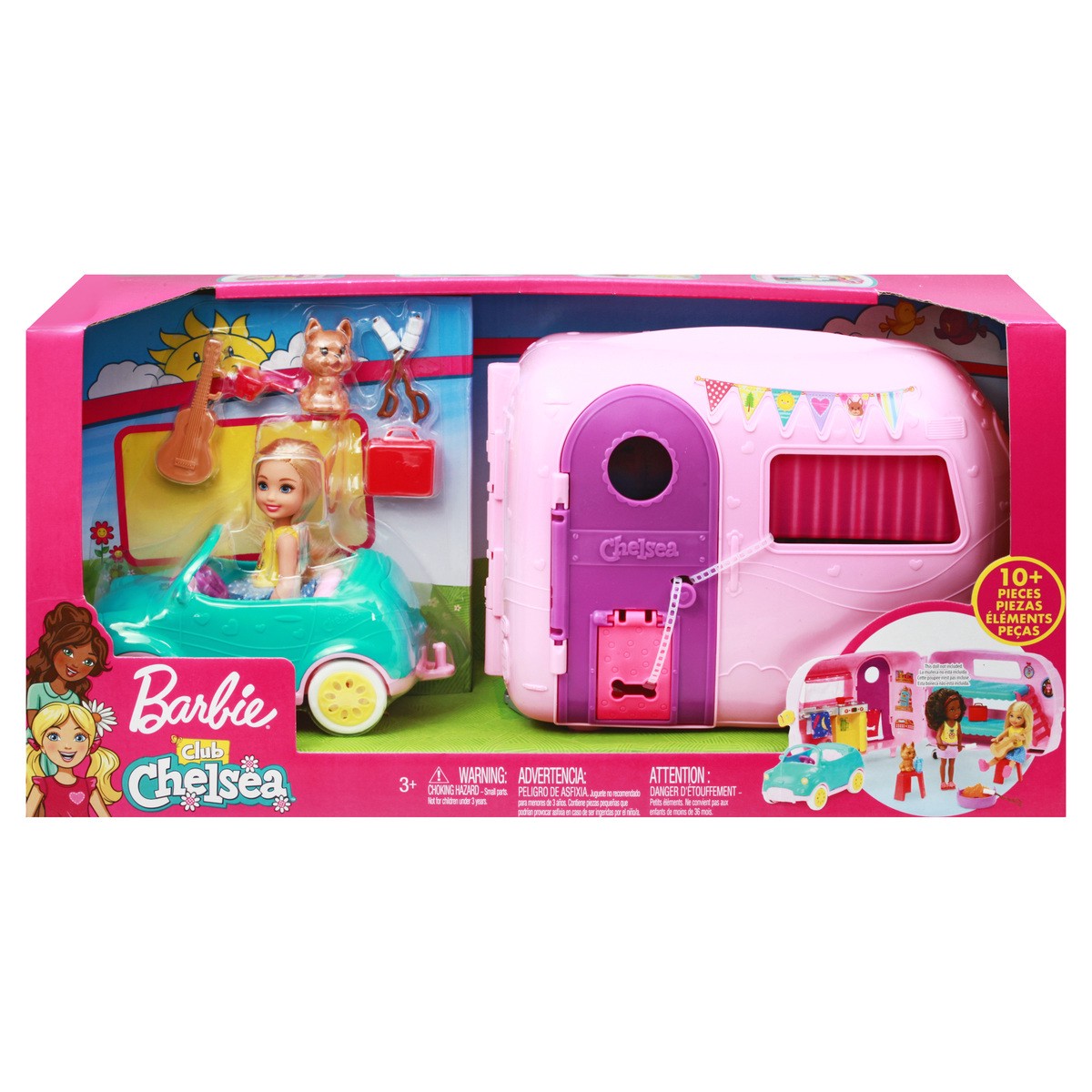 slide 1 of 9, Barbie 3+ Club Chelsea Camper Playset 1 ea, 1 ct