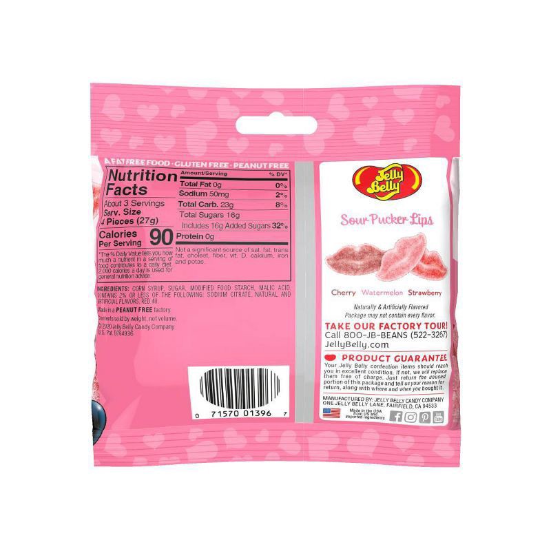 slide 2 of 4, Jelly Belly Valentine Pucker Up Lips Grab & Go Bag, 2.8 oz