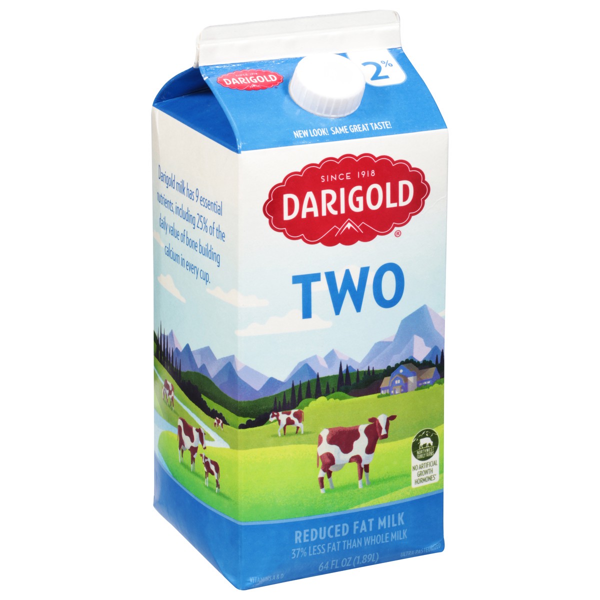 slide 2 of 9, Darigold 2% Two Reduced Fat Milk 64 fl oz, 64 fl oz