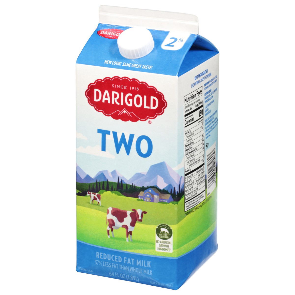slide 3 of 9, Darigold 2% Two Reduced Fat Milk 64 fl oz, 64 fl oz