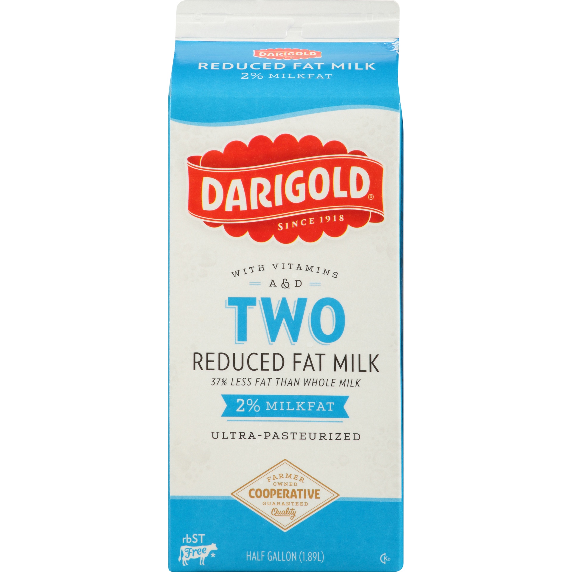 slide 6 of 8, Darigold Milk Reduced Fat 2% - Half Gallon, 1/2 gal