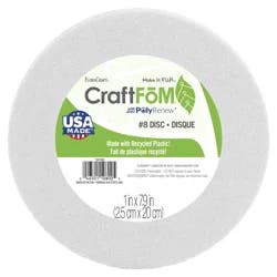 MAKE IT FUN FloraCraft CraftFōM Disc 1 Inch x 7.9 Inch White