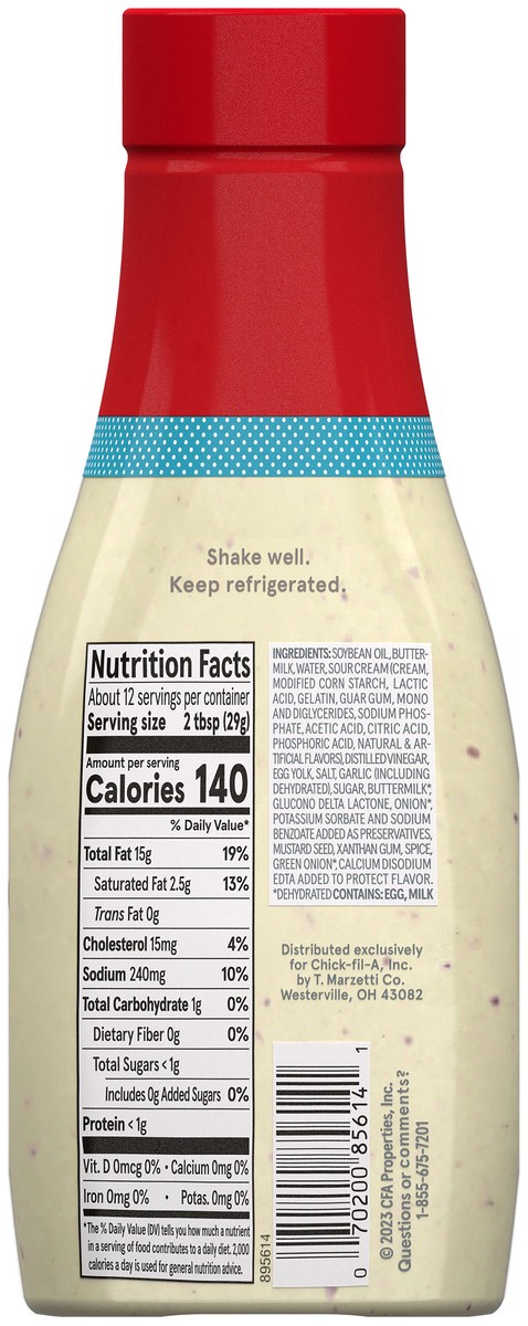 slide 8 of 9, Chick-fil-A Dressing, Garden Herb Ranch, 12 fl oz