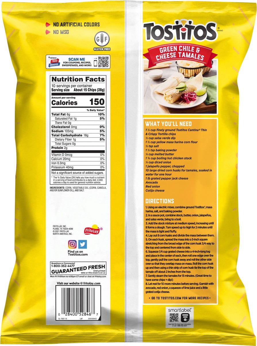 slide 3 of 3, Tostitos Cantina Tortilla Chips Thin & Crispy 10 Oz, 10 oz