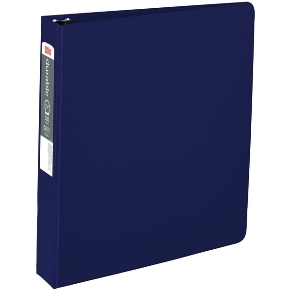 slide 1 of 5, Office Depot Brand Nonstick Round-Ring Binder, 1 1/2'' Rings, 64% Recycled, Blue, 1 ct