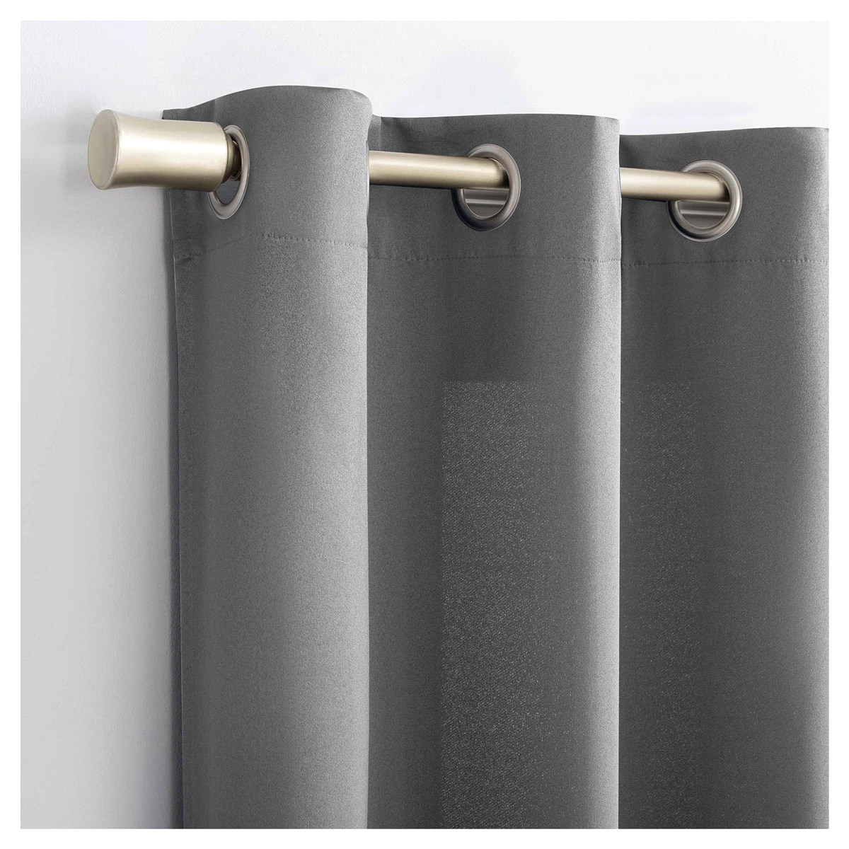 slide 3 of 5, Sun Zero Walter Grommet Panel Pair Grey 74x63", 2 ct