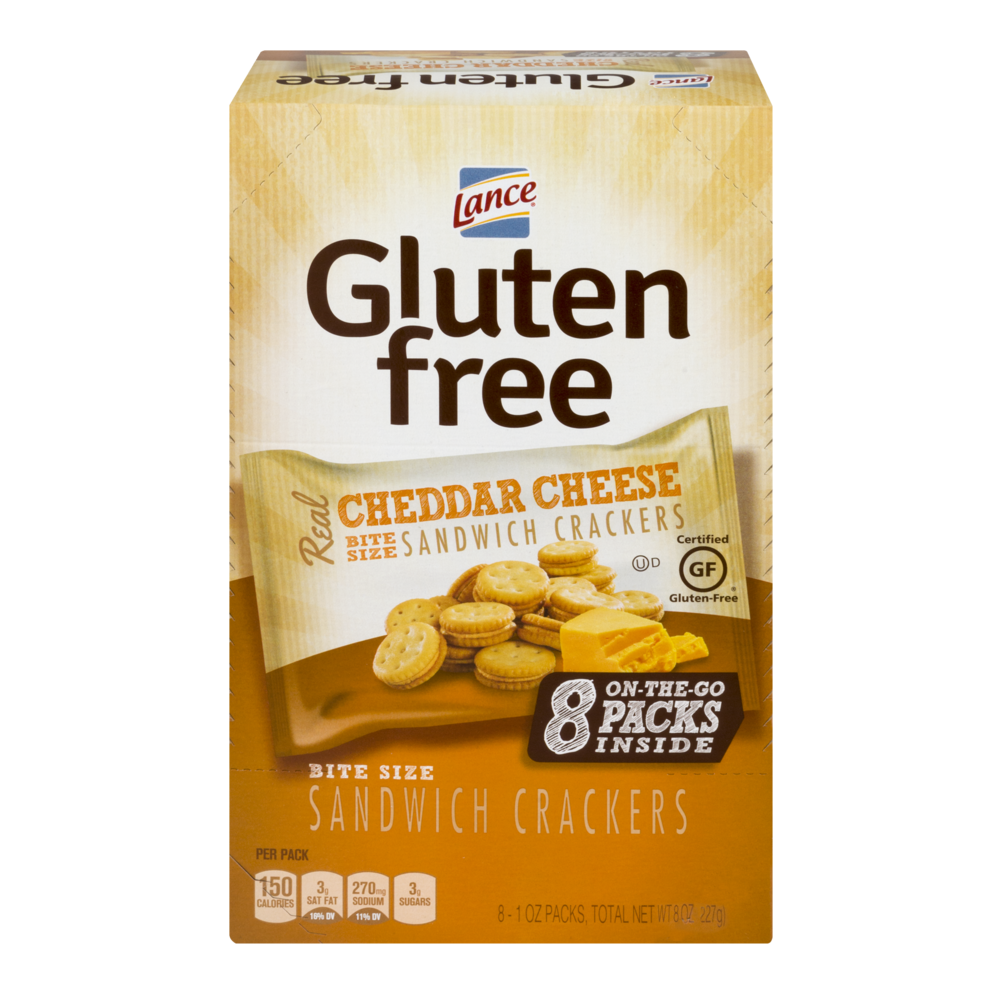 slide 1 of 1, Lance Gluten Free Crackers Cheddar Cheese, 8 oz