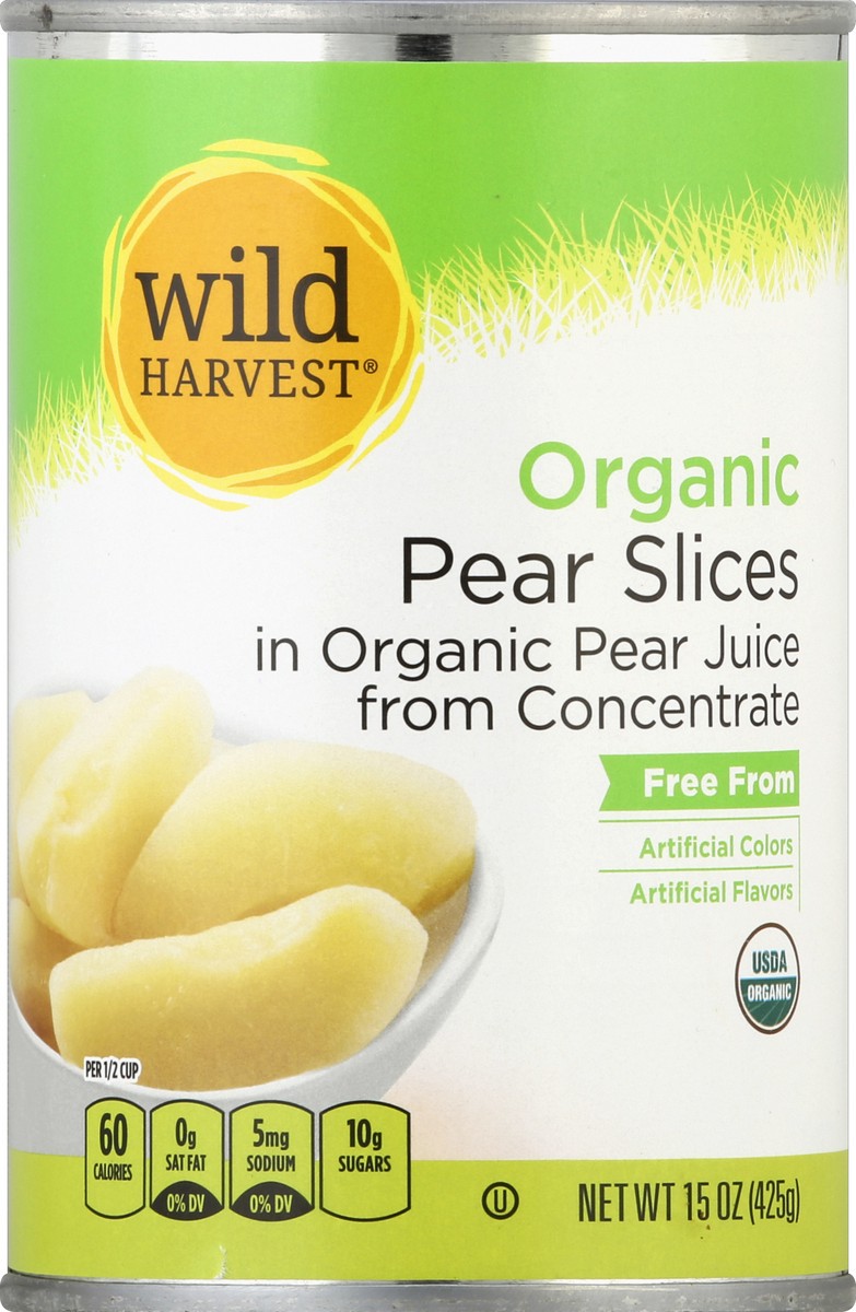 slide 5 of 7, Wild Harvest Organic Pear Slices In Juice, 15 oz