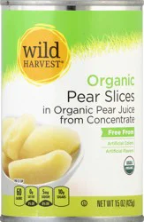 Wild Harvest Organic Pear Slices In Juice