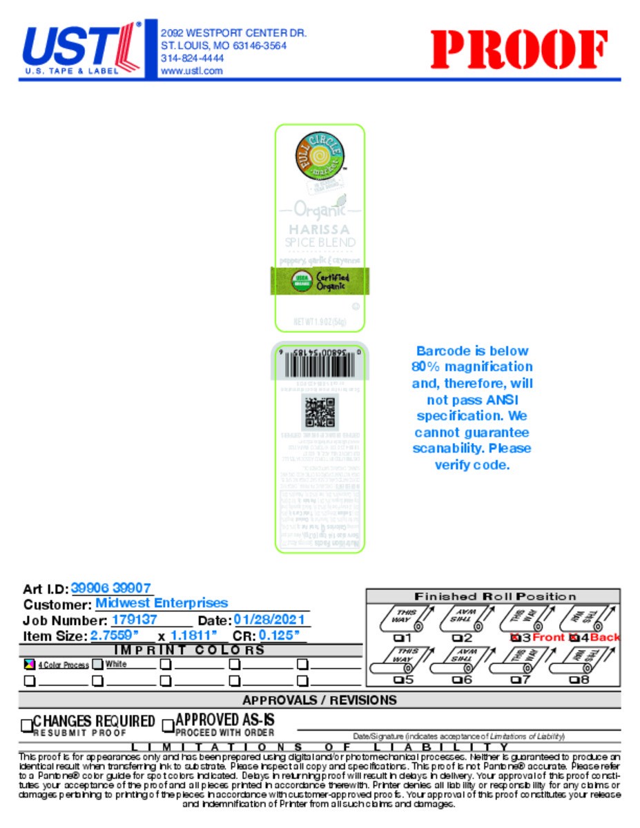 slide 13 of 15, Full Circle Market Organic Harissa Spice Blend- 1.9 oz, 1.9 oz