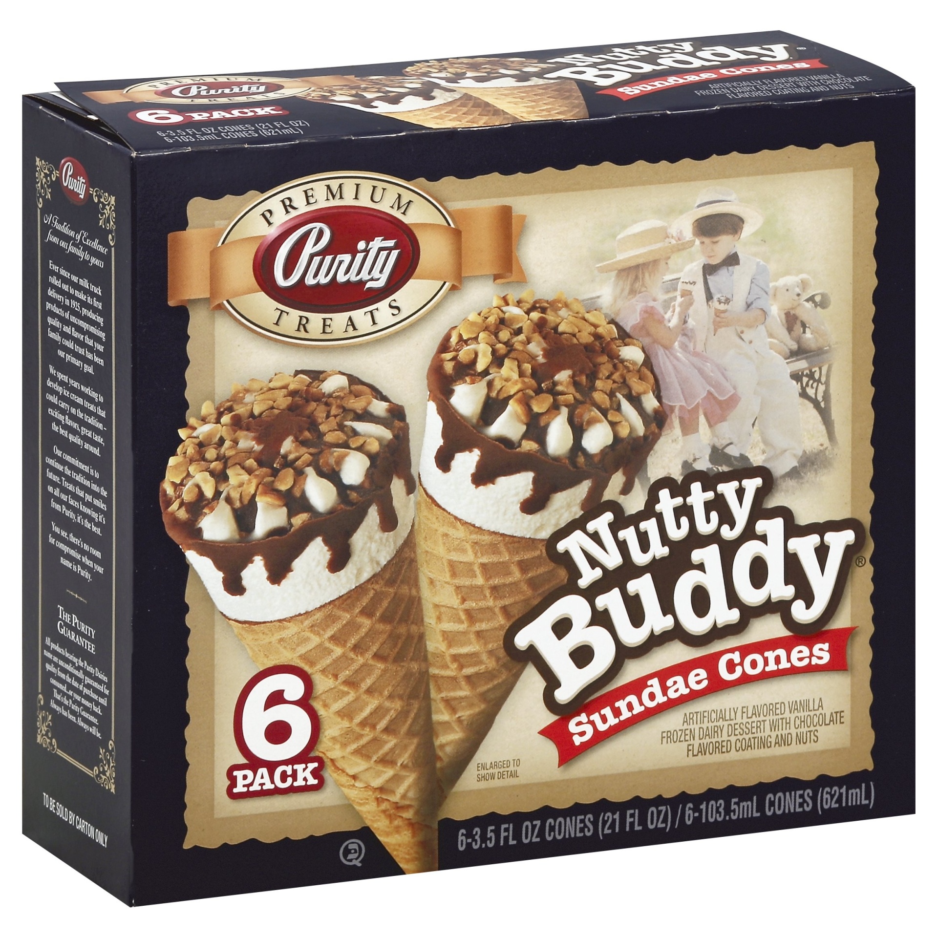 slide 1 of 1, Purity Nutty Buddy Sundae Cones, 24 fl oz