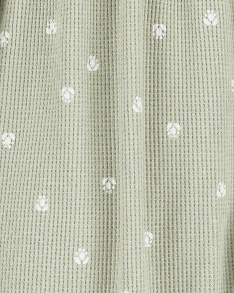 slide 2 of 2, Carter's Baby Heart Thermal Long-Sleeve Jumpsuit - Green Green 6M, 1 ct