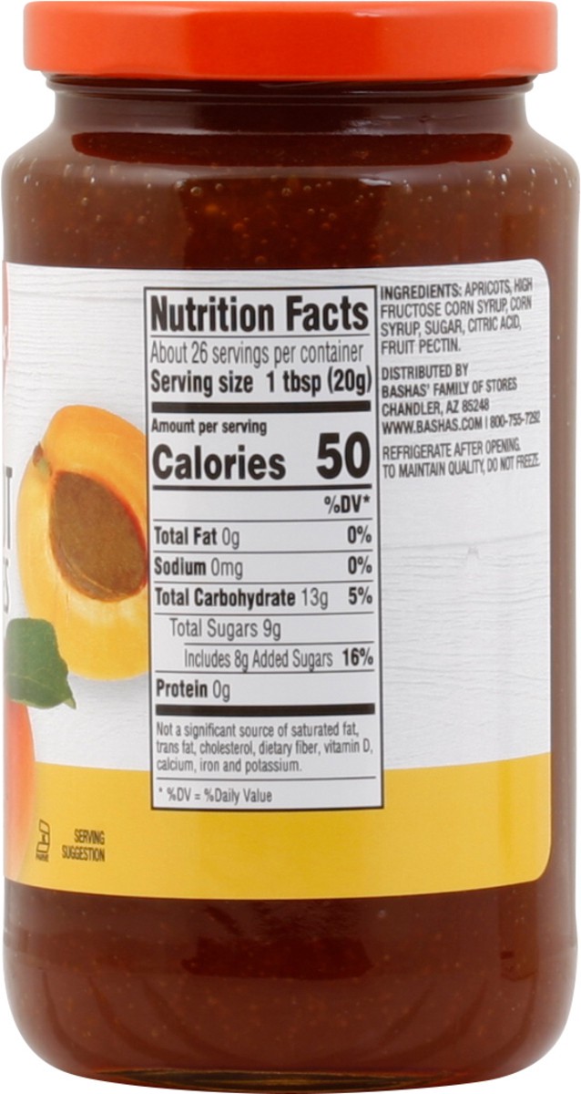 slide 14 of 14, Bashas Apricot Prsrvs, 18 oz