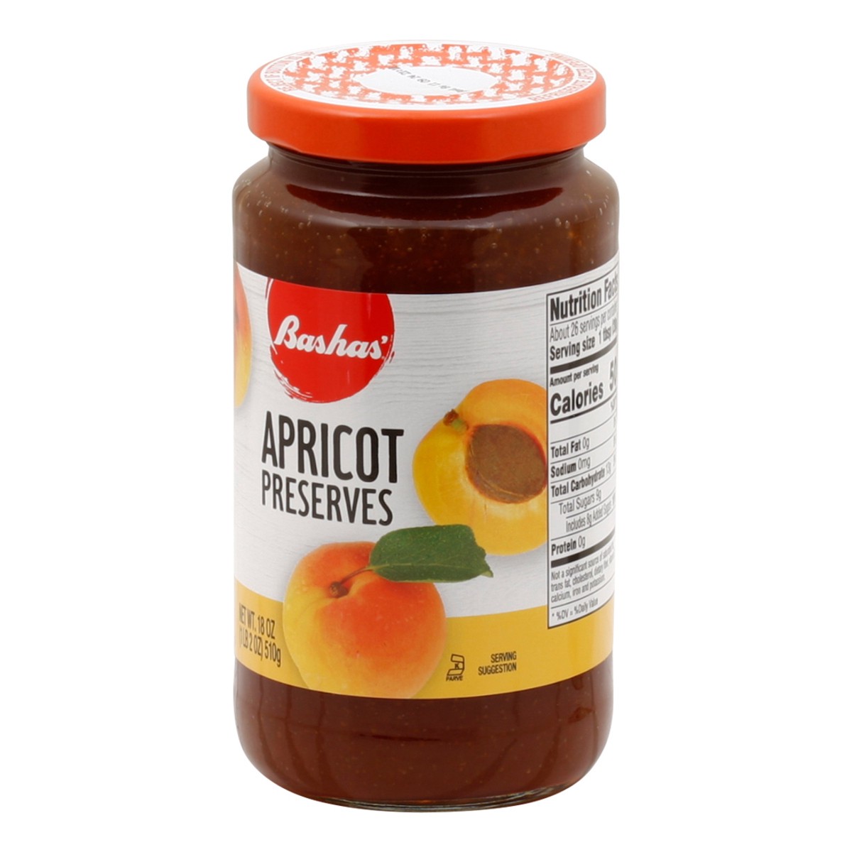 slide 5 of 14, Bashas Apricot Prsrvs, 18 oz