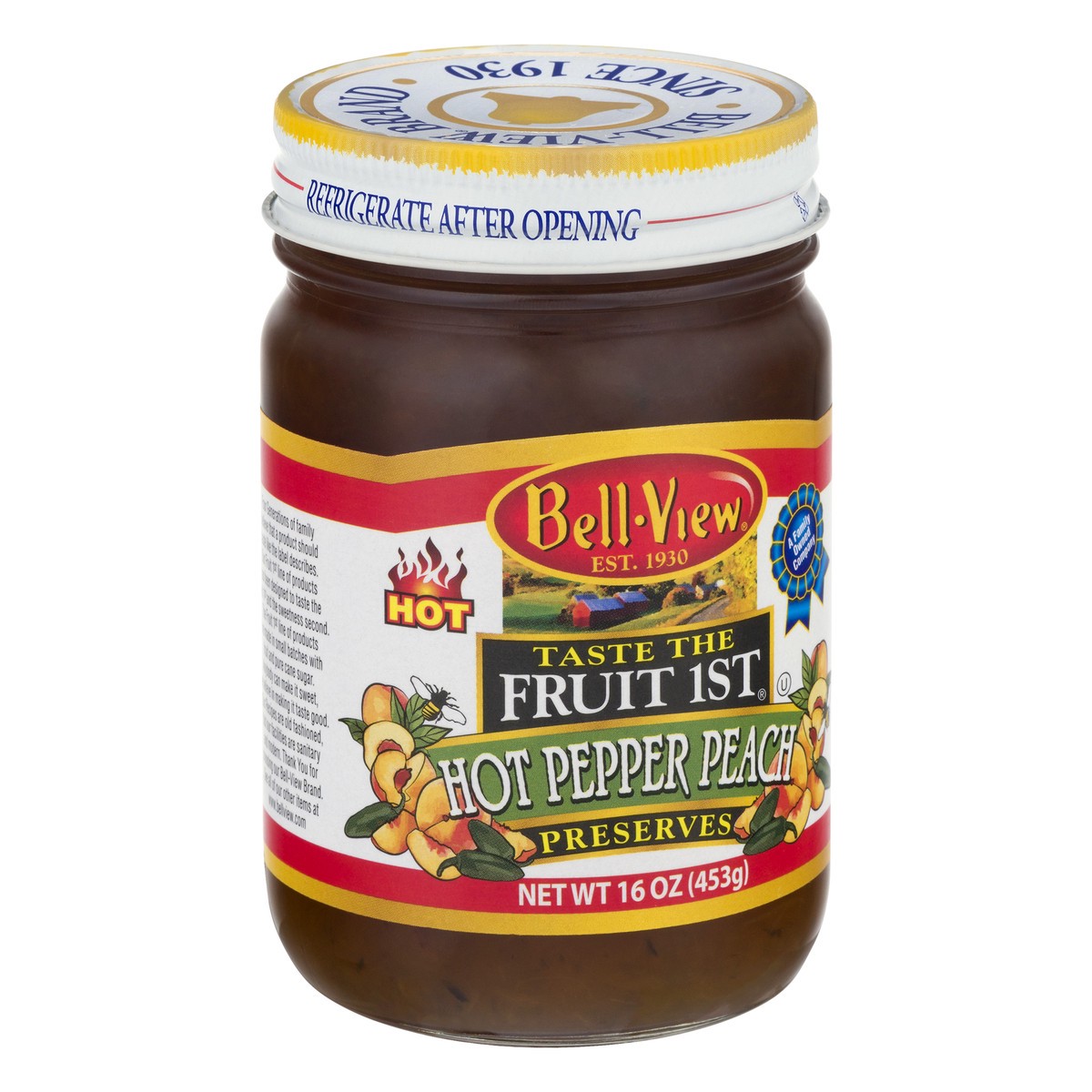 slide 3 of 13, Bell-View Taste the Fruit 1st Hot Pepper Peach Preserves 16 oz, 16 oz