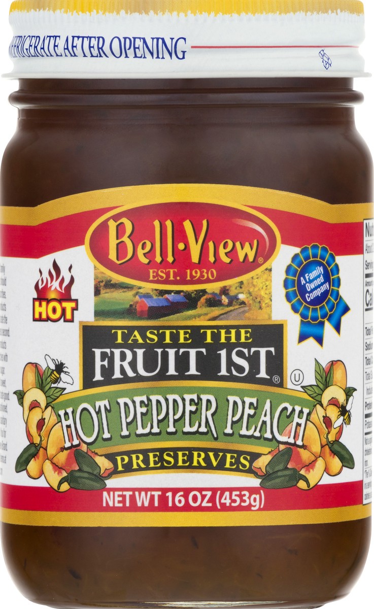 slide 5 of 13, Bell-View Taste the Fruit 1st Hot Pepper Peach Preserves 16 oz, 16 oz