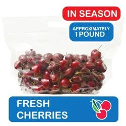 Fresh Red Cherries in Bag